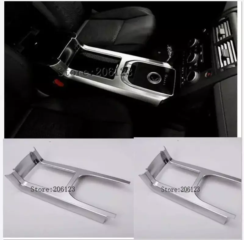 Cubierta de estilo embellecedora de marco de Panel de Cambio de marchas de consola Central de coche para Land Rover Discovery Sport 2015 2016, accesorios
