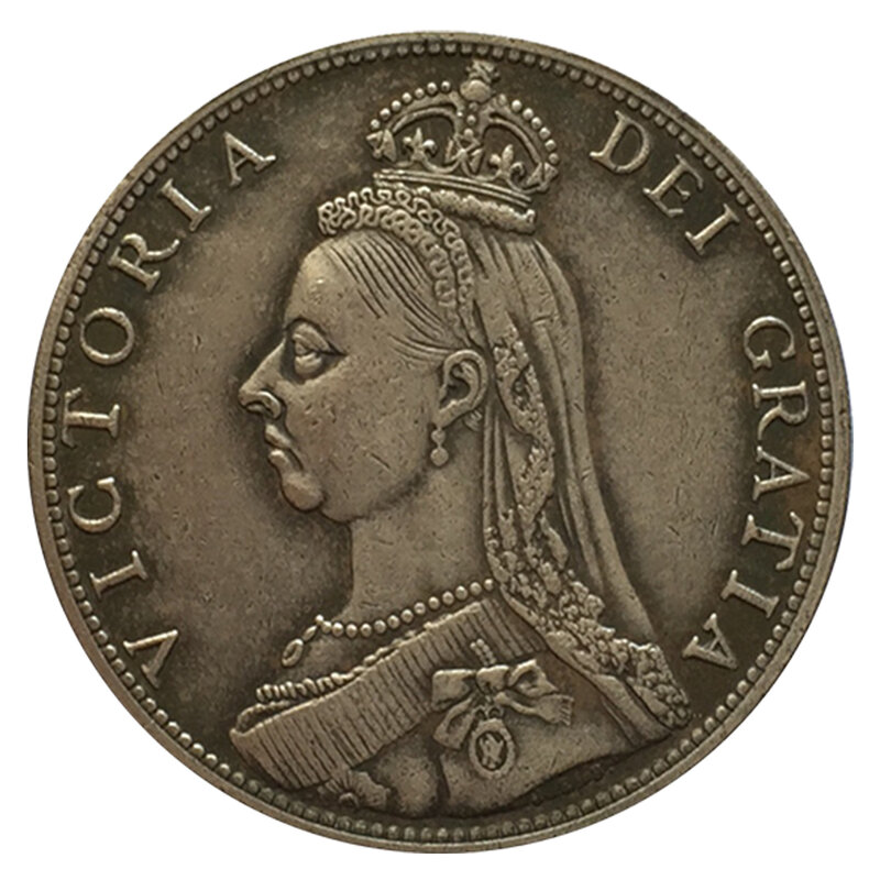 Mahkota Victoria Inggris mewah koin seni pasangan menyenangkan mahkota ratu/koin keputusan kelab malam/koin peringatan keberuntungan + tas hadiah