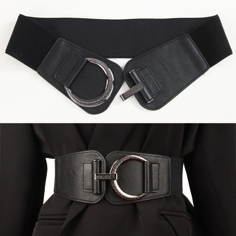 Cinturón piel sintética para mujer a con hebilla aleación para vestidos y pantalones