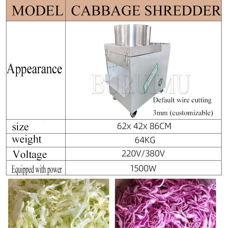 Electric Vegetable Silkcutter Machine Onion Cabbage Purple Cabbage Cabbage Shredder