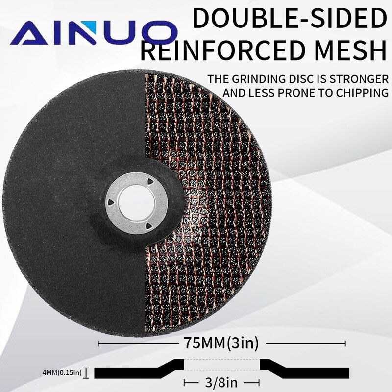 3 Polegada 75mm discos de moagem alumínio rodas circular metal lixar polimento disco almofada para ângulo moedor 1/2/5/10 pçs