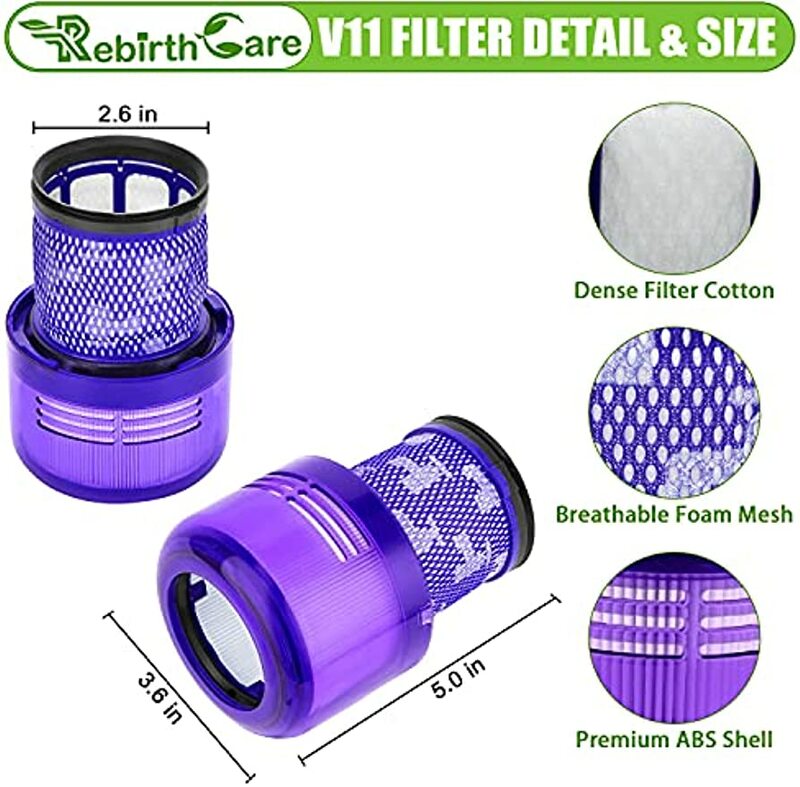 Lavável Dyson V11 V15 filtro Hepa Filtro Aspirador de pó Substituição Parte Sem Fio Vara Aspirador Post dyson V11 Filtro
