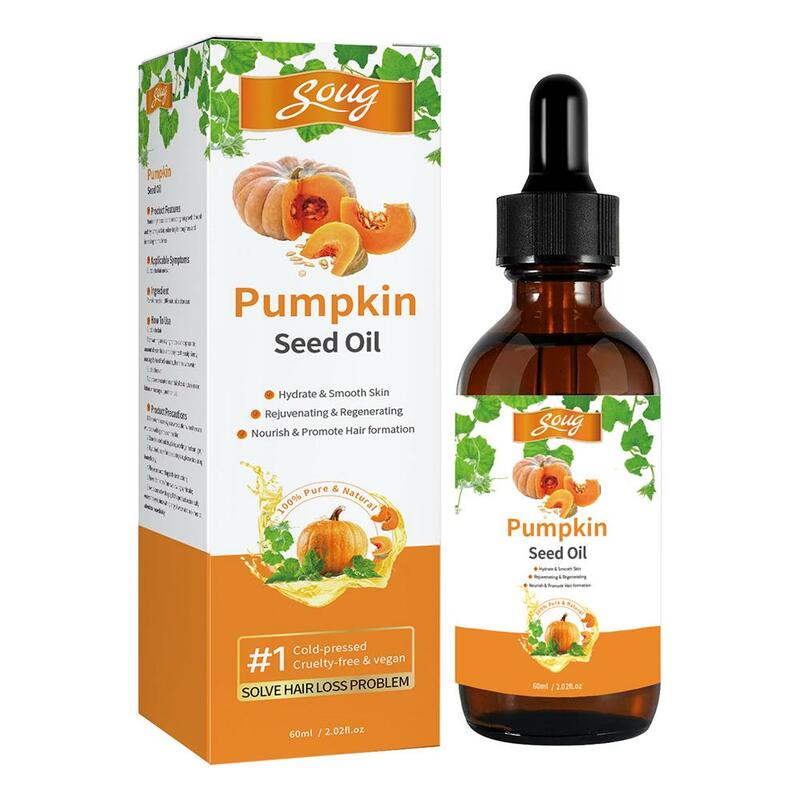 60ml Pumpkin Seed Oil for hair growth Pumpkin Oil for hair growth Prevents Hair Loss for Eyelashes Nourishing