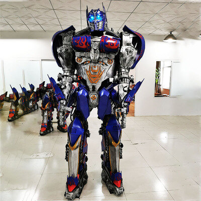 2.5 metros de altura Wearable Robot Autobots COS adereços quente show capacete trans @ formadores led acender olho robô costomes grande vespa cosplay