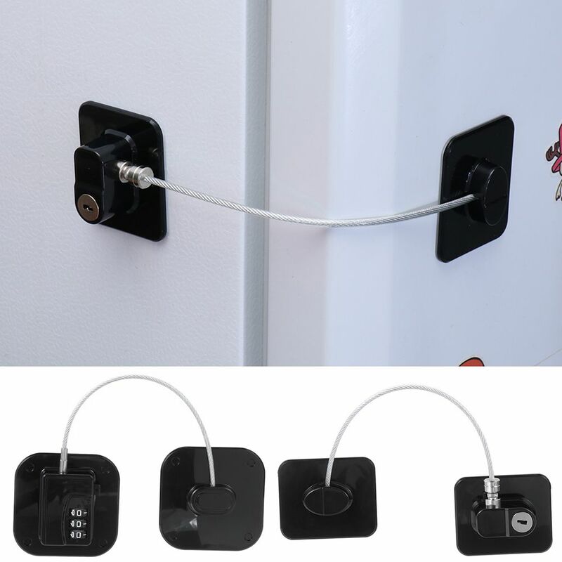 1PC Baby Safety Refrigerator Lock With Metal Keys or Coded Lock Infant Security Cabinet Window Locks Sliding Closet Door Locks