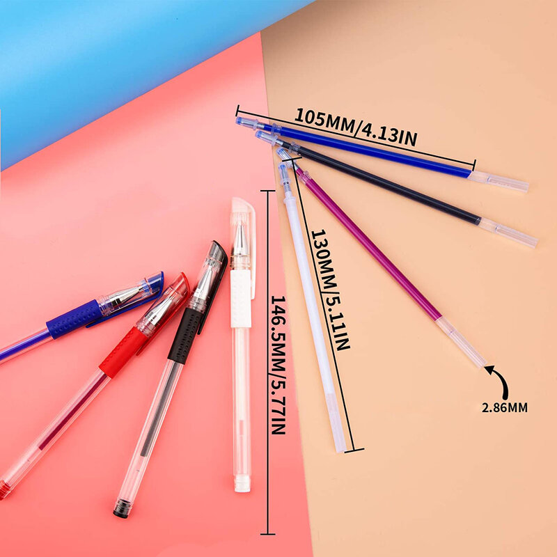 40 قطعة قضيب قلم تعليم على الأنسجة الخياطة الحرارة h2able1.0mm القلم الملء القماش والجلود علامة ارتفاع درجة الحرارة تختفي أداة