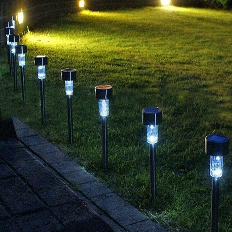 12 paczek światło ogrodowe słoneczna lampa trawnik zewnętrzny latarnia wodoodporna ścieżka oświetlenie krajobrazu do ogrodu na trawnik dekoracji ogrodu