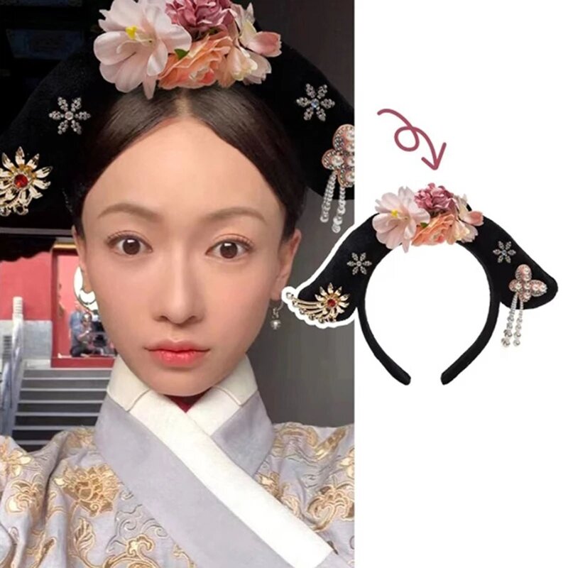 고대 중국 머리띠 법원 머리 후프 중국 스타일 고대 머리띠, 중국 소녀 전통 헤어 액세서리