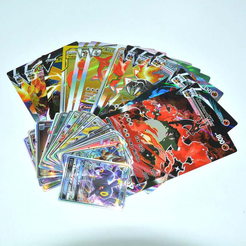 Jogo de cartas grande e grande do anime kem, cartas em inglês para coleção com tema de desenho animado, 12, pik, pik, char, pik, v, 12, v, 12 peças