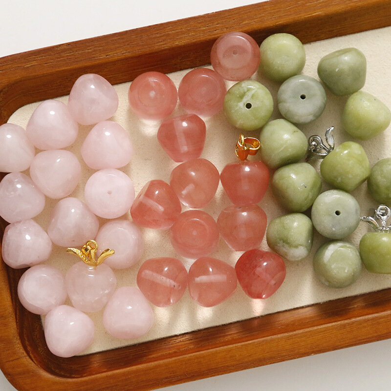 2 pezzi versione coreana ins sbavature spazzolate accessori per gioielli apple a mezzo foro