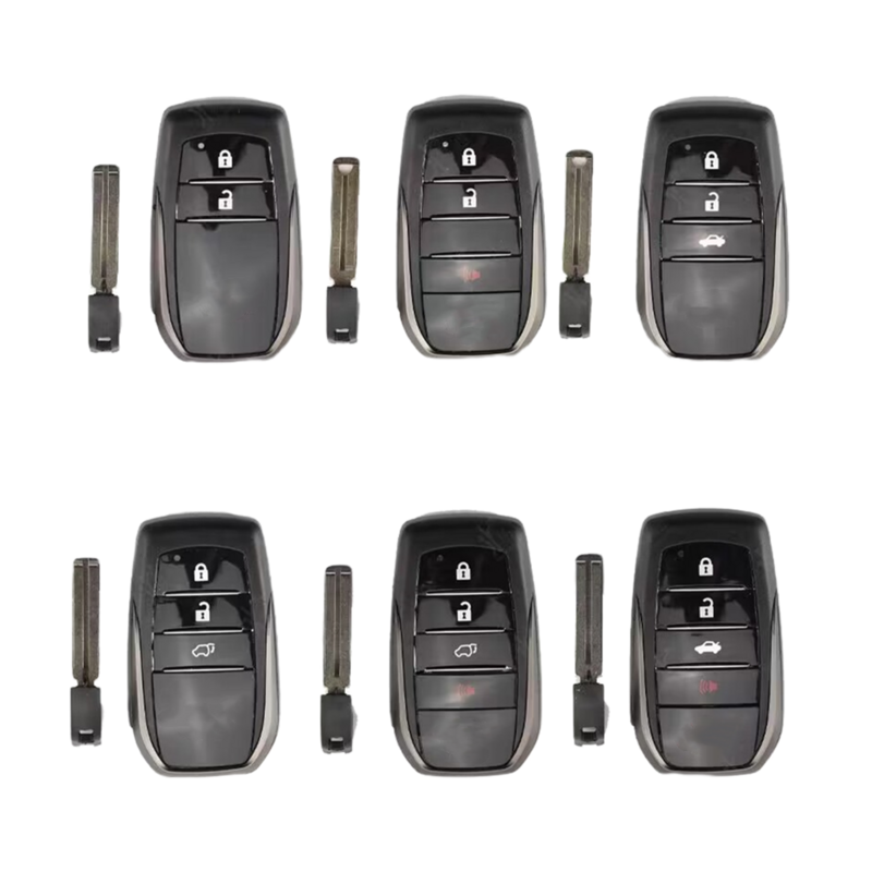 2/3/4 tombol modifikasi casing kunci Flip untuk Toyota 2008-2023 Land Cruiser 200 Prado 150 LC200 LC150 Remote Control kerangka kunci Upgrade