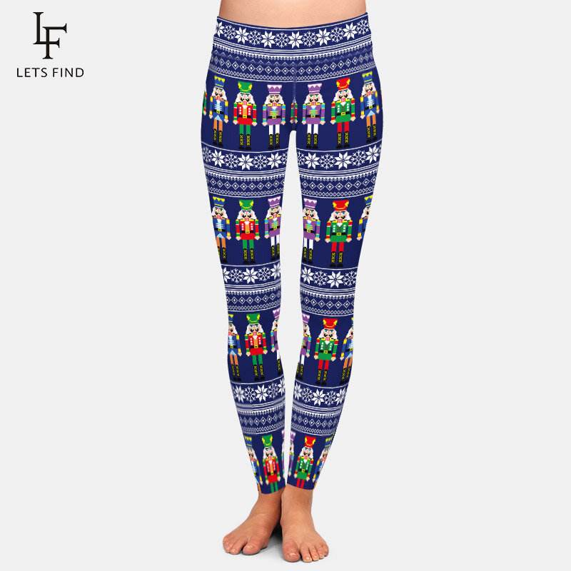 LETSFIND New Arrival 3D Christmas Jumper or Sweater Print Warm Leggings High Waist Slim Women Casual Leggings