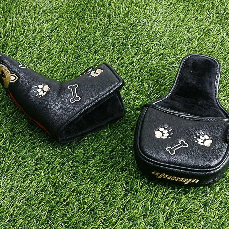 Golf Head Covers Waterproof Golf Putter Headcover With Magnetic Closure French Bulldog Putter Mallet Golf Club Head Protector