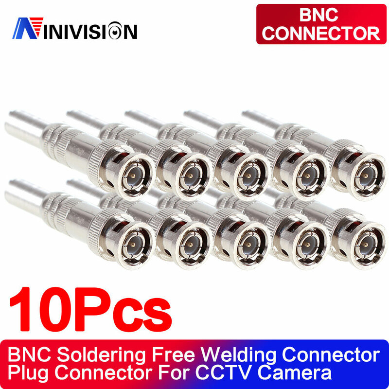 10XBNC męski na RCA żeńskie złącze koncentryczne Adapter do CCTV złącze BNC na kabel koncentryczny złącze BNC do kamery AHD CVI TVI