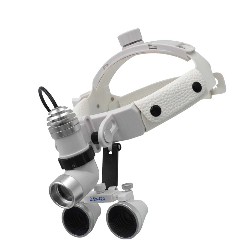 BESTO LED den tal ENT Examination Surgery Headlight with Loupes White Medical Surgical Lamp Head Light 5W