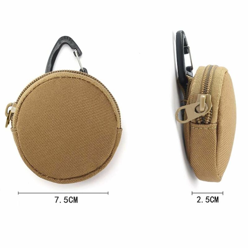 Multifunction Portable Travel Earphone bag Round shape Hook Wallet Mini Coin Purse Money Pack Men Wallet Key Card Holder