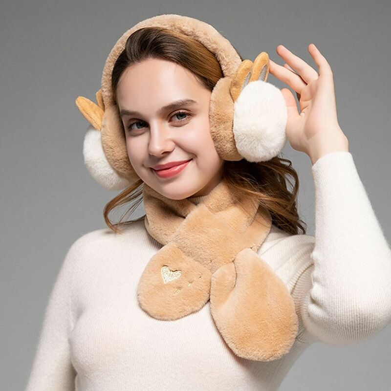 Cold Protection Soft Plush Earmuffs Winter Warm Faux Fur Folding Ear Warmer Rabbit Ear Ear-Muffs Women Men Accessories