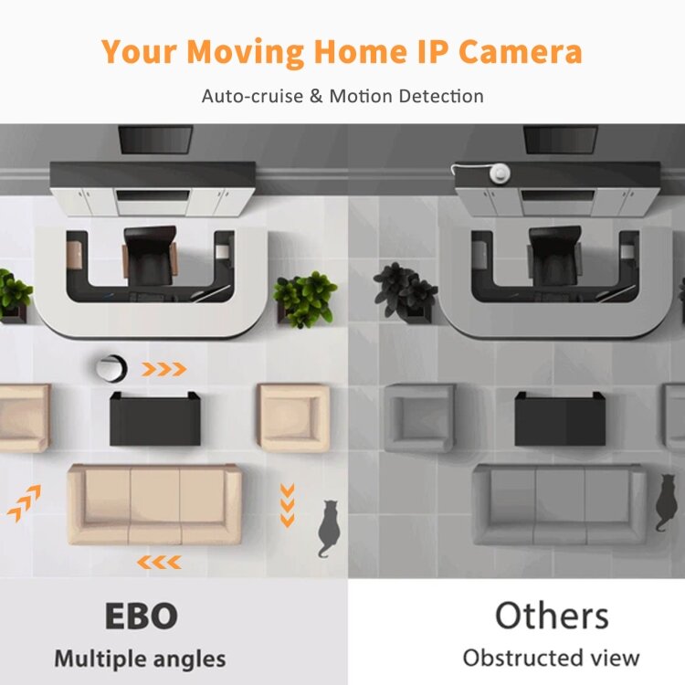 1080p HD Smart Home Begleiter Roboter Fern überwachungs kamera unterstützt Infrarot Nachtsicht Zwei-Wege-IP-Kamera