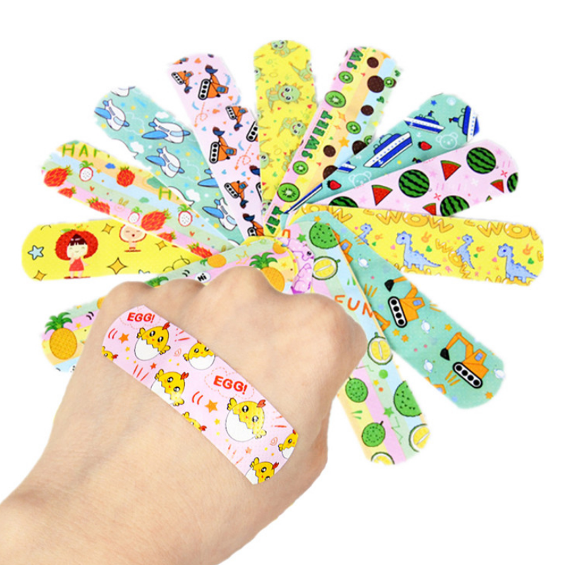 120pcs/set Cartoon Band Aid Kawaii Medical Strips Wound Plasters for Children Kids Hemostasis Patch First Aid Adhesive Bandages