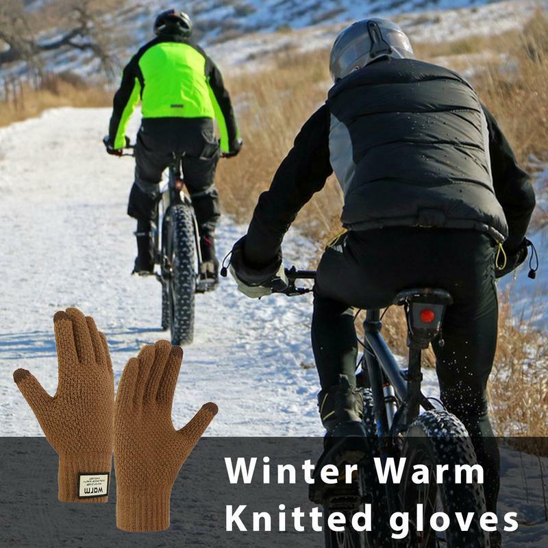 Sarung tangan musim dingin hangat wanita, Pelindung tangan panas layar sentuh tahan angin lembut untuk perempuan
