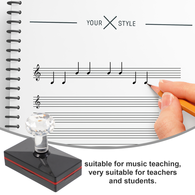 Herramienta de diagrama de música útil, estampador de impresión del personal de música de acorde, herramienta de sello de acorde, accesorio para músicos, regalo