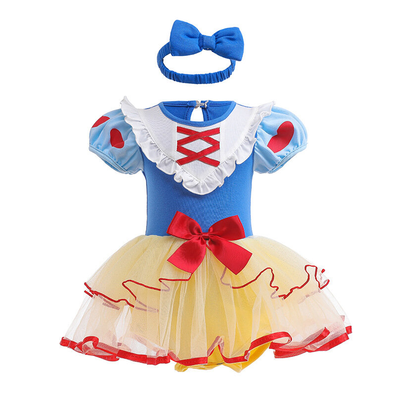 Детский комбинезон, платье-пачка с повязкой на голову, одежда для маленьких принцесс, Размер 9-24 м, милое дизайнерское детское платье, детские костюмы