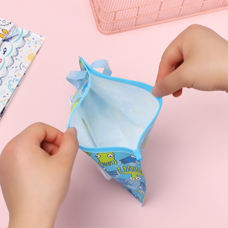 กล่องทิชชู่เปียกเด็ก EVA แบบใช้ซ้ำได้เป็นมิตรต่อสิ่งแวดล้อม1ชิ้นภาชนะใส่ผ้าเช็ดทำความสะอาดถุงทิชชู่เปียก