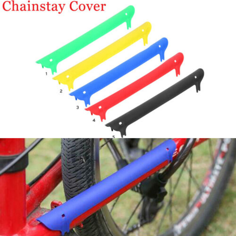 1 szt. Plastikowa ochrona przed łańcuch rowerowy kolarstwem ochraniacz ramy Chainstay widelec tylny osłona podkładka do części do roweru MTB