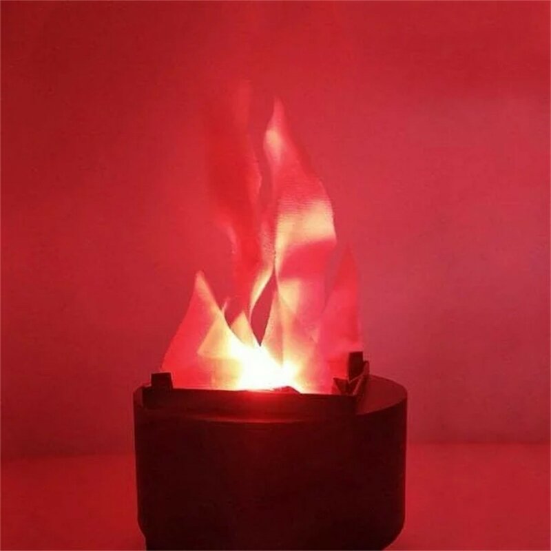 Lámpara Led 3d con efecto de llama falsa, centro de mesa de fuego con cuenco de olla para fiesta de utilería de Navidad, enchufe estándar americano