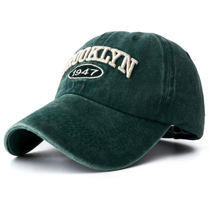 Chapéu snapback bordado de alta qualidade Brooklyn para homens e mulheres, vintage, preto, verde, lavado, bonés de beisebol, 2023