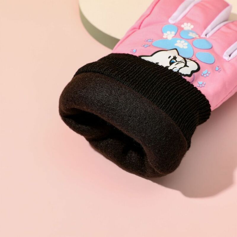 Guanti da sci invernali per bambini antiscivolo guanti da Snowboard da neve guanti addensati guanti impermeabili per bambini di 5-10 anni