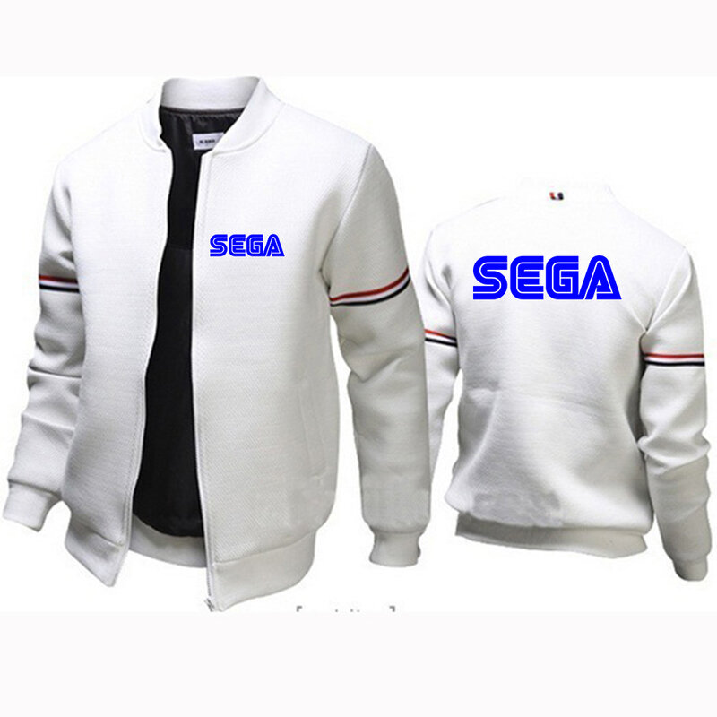 Новинка весна-осень мужская повседневная куртка-бомбер Sega с принтом спортивная уличная одежда на молнии с круглым вырезом и длинным рукавом