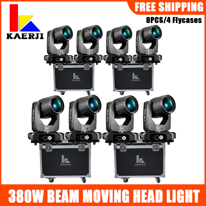 8Pcs/Lot 380w Beam 20R Moving Head Light With Flycase Stage DJ Club Lighting Event For DJ Parties Disco Club Wedding Concert