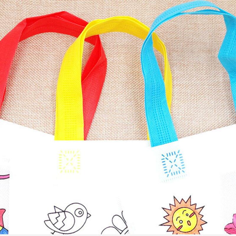 Bolsa de Graffiti DIY, bolsa de mano para colorear, regalo para niños y niñas, manualidades DIY, 5 piezas