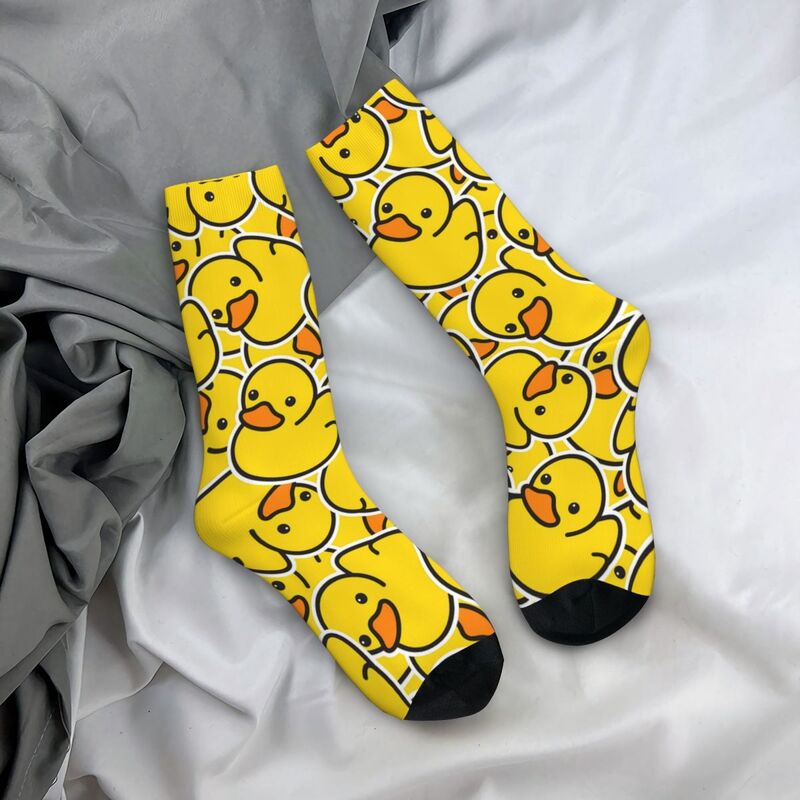 Осенне-зимние повседневные мужские женские Желтые Реальные милые Нескользящие футбольные носки