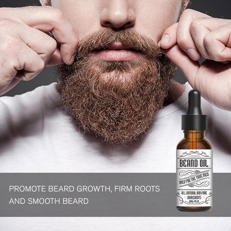 30ml uomini olio naturale per la crescita della barba idratante levigante ricrescita dei capelli olio potenziatore originale ed efficace per gli uomini P2H9