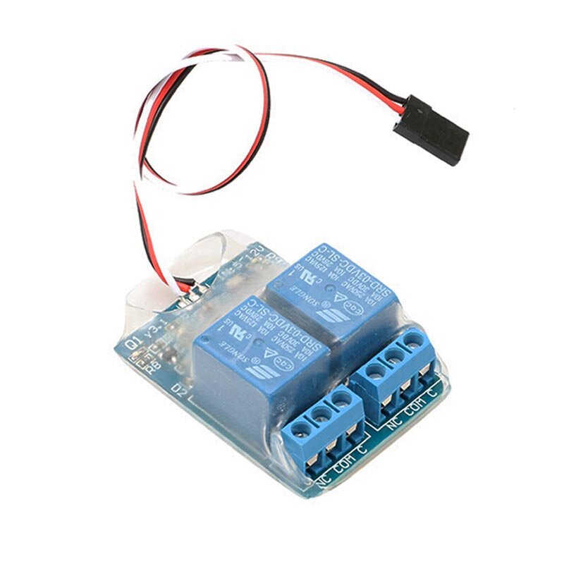 1PCS 5-12V 10A Dual Channel Industrial PWM Relay Module Remote Control Electronic Switch for RC Airplane Drone Toy Receiver