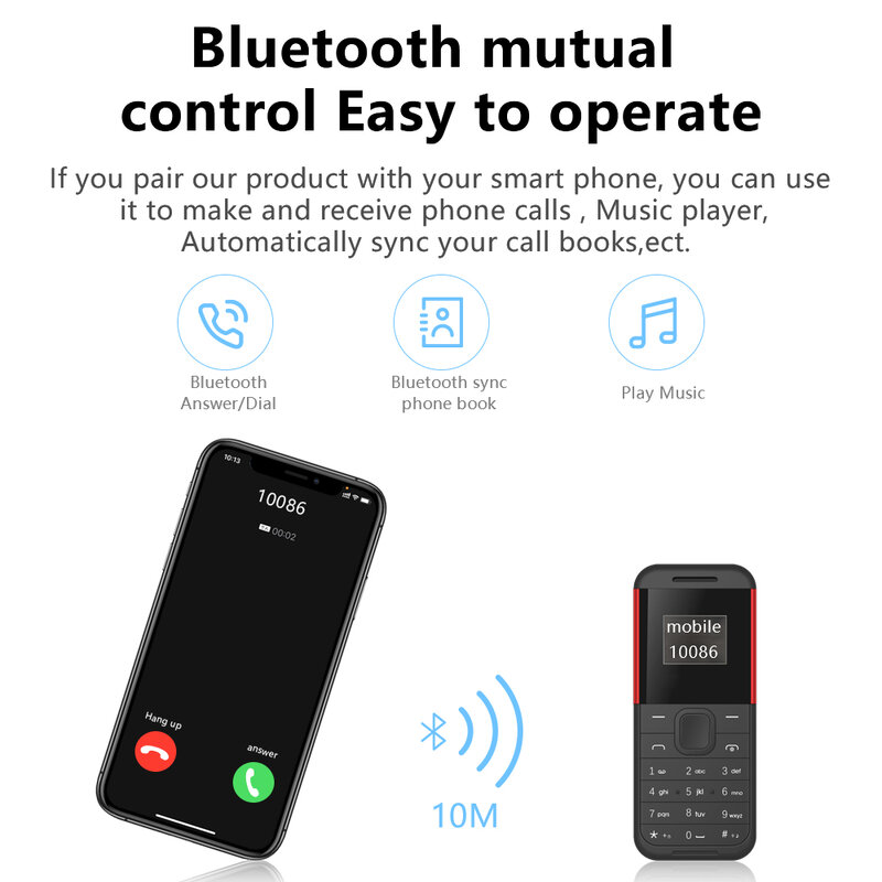 BM222 Суперкомпактный телефон, Ультралегкая портативная клавиатура, Нет камеры, две Sim-карты, телефон с GSM и Bluetooth