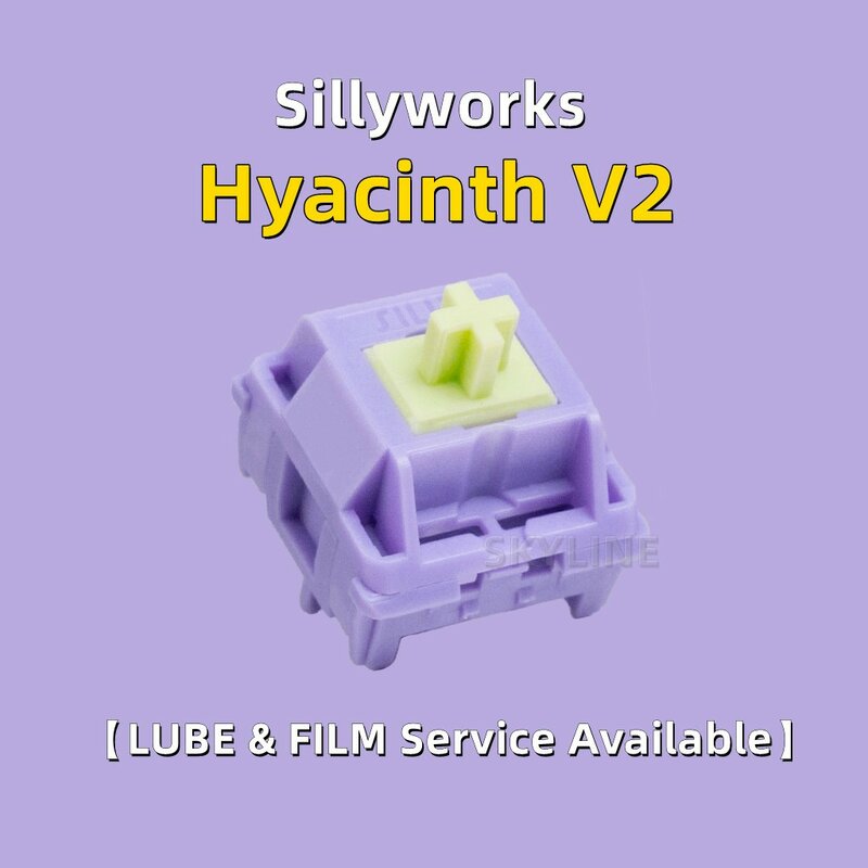 Sillyworks HMX Hyacinth V2 (10 Pak) saklar linier nilon lima pin untuk keyboard mekanis atau game