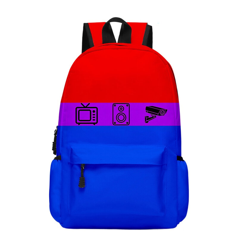Skibidi-mochila escolar con cremallera para el baño, bolso de viaje único, novedad de 2023