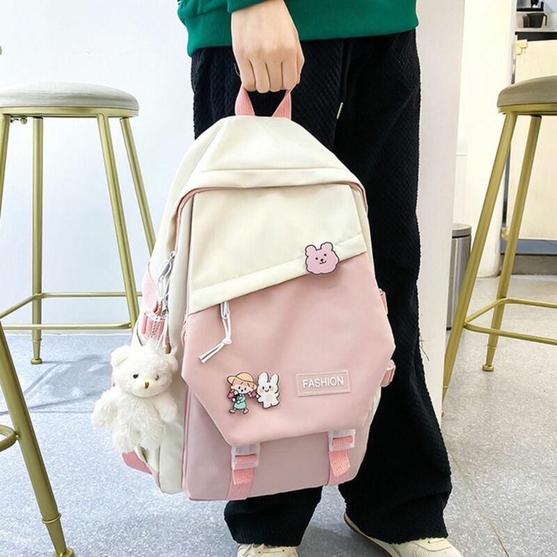 Multifuncional impermeável Nylon Book Bag, mochila escolar, grande capacidade College Bag, estudantes