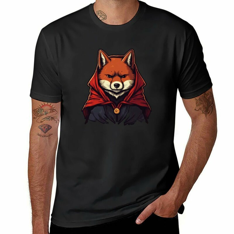 T-shirt graphique surdimensionné pour homme, chien japonais Shiba Inu vampire, nouvelle édition