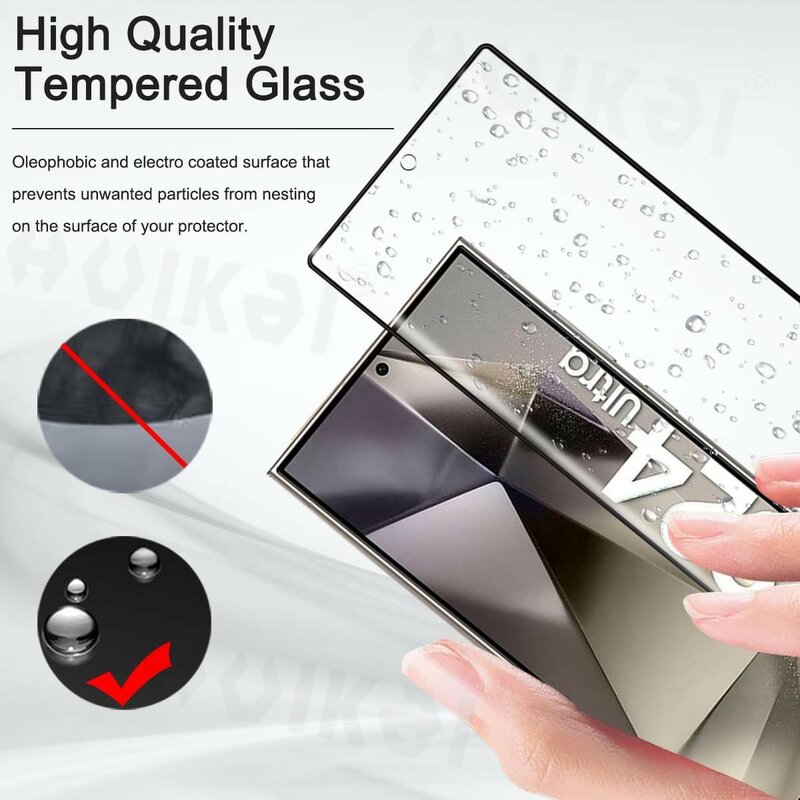 3 Pack Screen Protector Voor Samsung Galaxy S24 Ultra S23 Ultra S23 Fe S22 S22 A21 A15 A54 Hd Full Screen Gehard Anti-Kras Cover