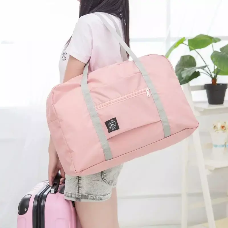Women Men Travel Storage Clothes Packaging Organizer Foldable Travel Bags Nylon Large Capacity Bag Luggage WaterProof Handbags