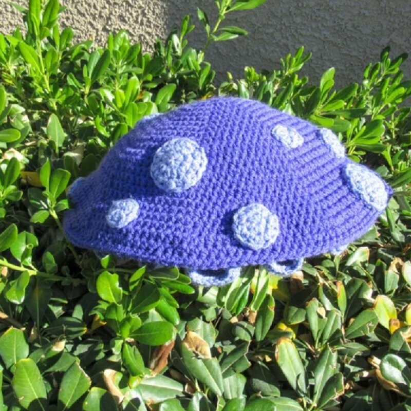 Mushroom Headgear Crochet Hat Party Holiday Hat for Teens Men Women