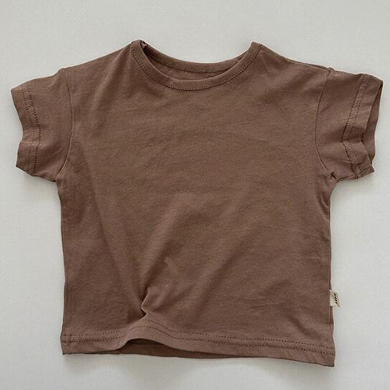 Camiseta de manga corta informal para niños y niñas, verano, nuevo