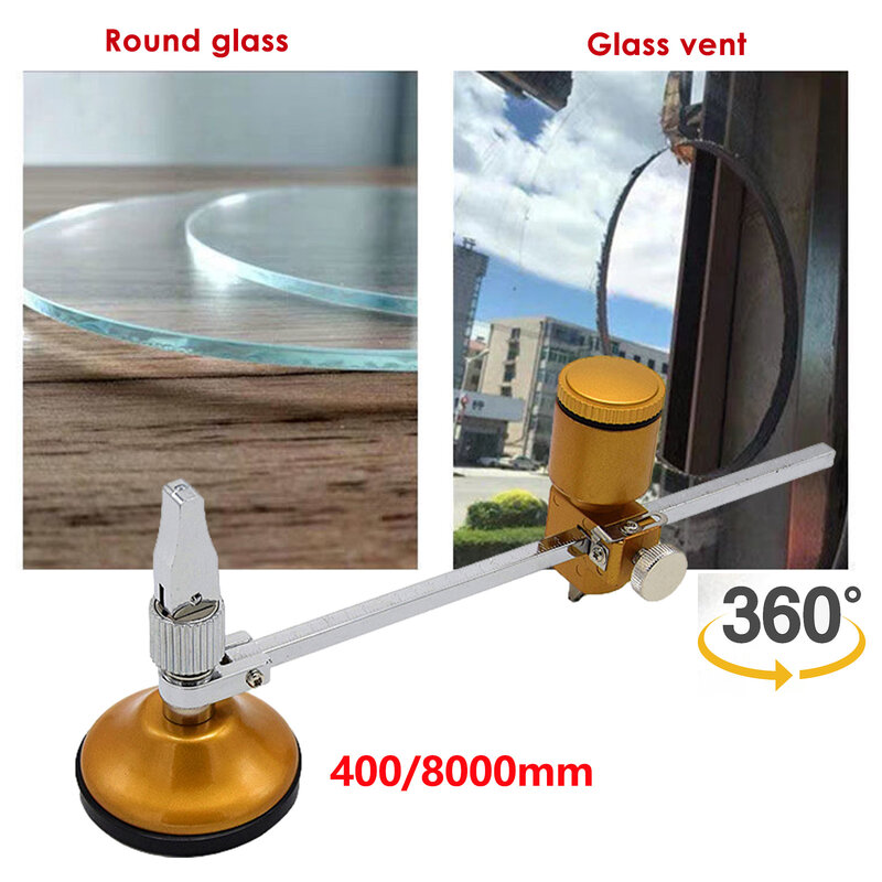 400/800 Mm Cirkeldiameter Kompassen Snijglas Gereedschap Glas Kompas Met Olie Gevuld Kompas Glasmes Keramische Gatenopener
