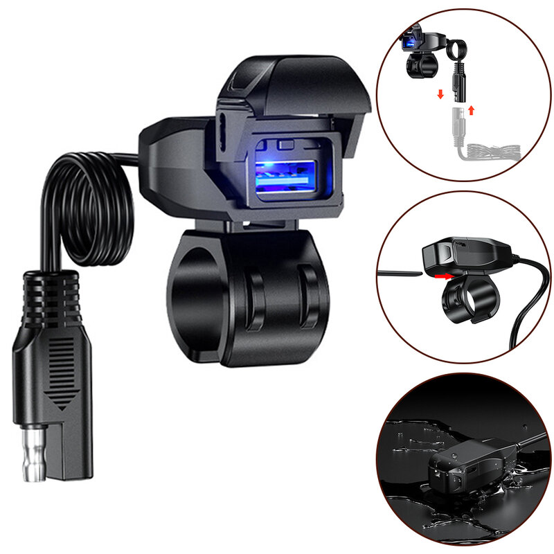 Input Voltage USB Adapter Waterproof ABS And Non Deformation Suitable For Most Motorcycles Universal Fitment V V