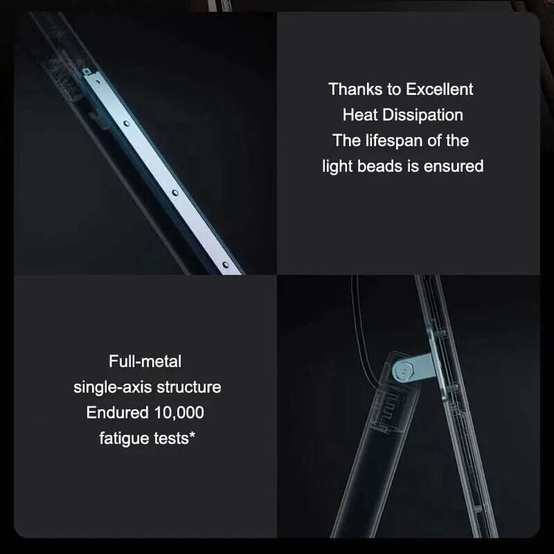 Xiaomi Mijia-مصباح طاولة قابل للطي 1S ، نسخة محسنة ، Ra95 لون عالي ، دعم مؤشر العرض ، التحكم الصوتي ، حماية العين ، إضاءة مكتبية