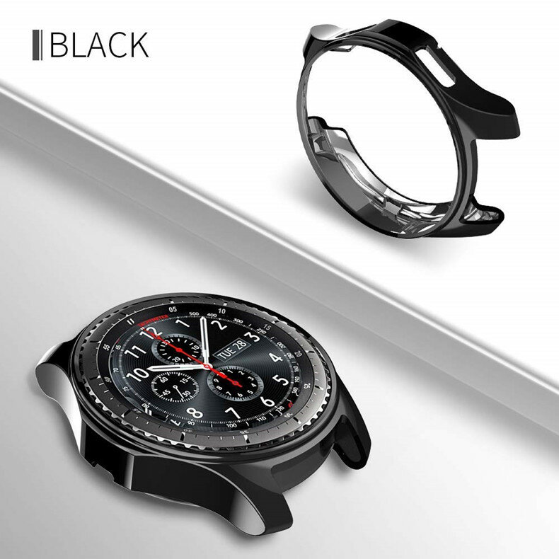 Case for Samsung Galaxy Watch 46mm 42mm TPU Plated Screen Protector Cover Bumper S3 42/46 mm Gear S3 Frontier Protective Cases